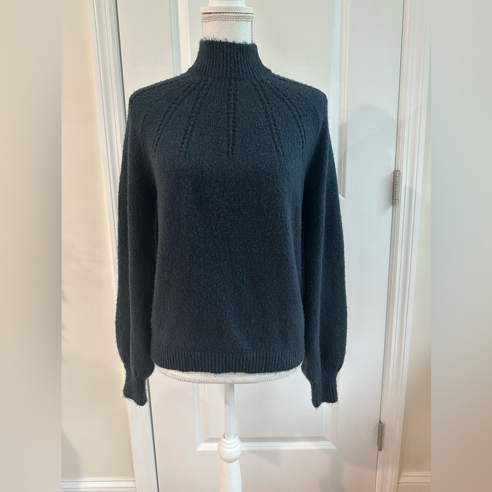 Bb Dakota Navy Turtleneck Sweater With Open Back … - image 7